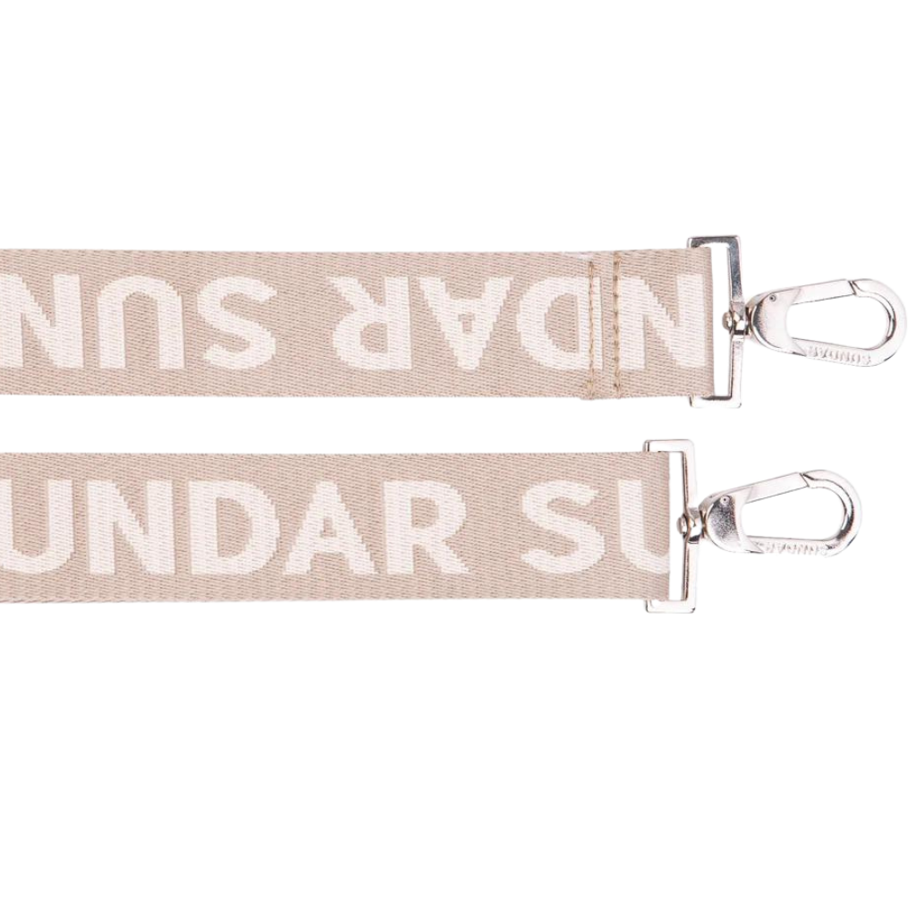 SAND/IVORY RIBBON ADJUSTABLE STRAP