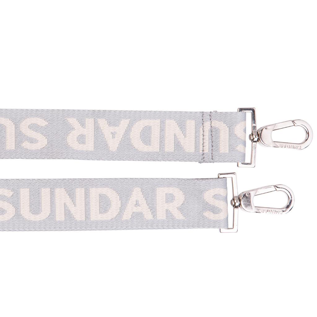 SILVER/IVORY RIBBON ADJUSTABLE STRAP