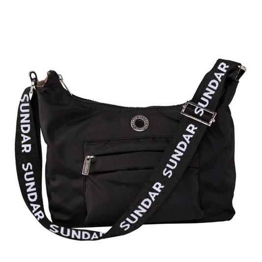 MARTINA BAG, BLACK W/WHITE